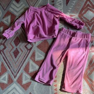90 Degree By Reflex Pink Ribbed Baby Set